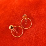 Boucles d'Oreilles en Or 18 Carats avec Motifs Clé et Cœur ❣️